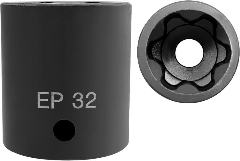 ZKTOOL EP Socket EP32,6 Point 1/2'' drive External Torx Plus Socket. - Image 1